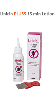 Linicin Pluss 15 min Lotion behandler lus og redusere sjansen for nye luseangrep etter behandling